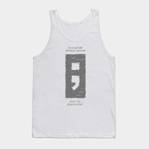 Semicolon ; Tank Top by Bunny Hugs Media